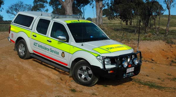 ACT Ambulance Intensive Care Paramedic Nissan Navara 4WD-high visibility livery-Ambulance Visibility-www.ambulancevisibility.com